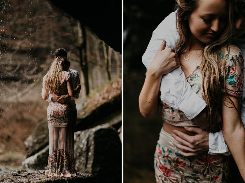 Clayton + Jacob's Waterfall Engagement Shoot by Abigail Lauren Photography