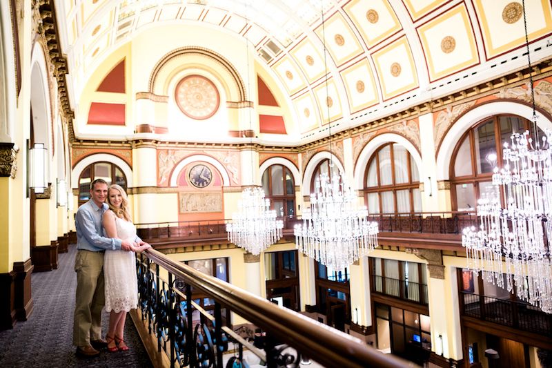 Jennifer + William’s Union Station Engagement Session by Zoe Life Photography | Nashville Tennessee Engagements & Proposals