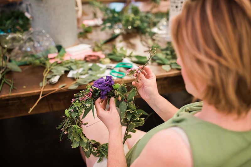 A Recap Of The Nashville Bride Guide Flower Crown Workshop |  Events