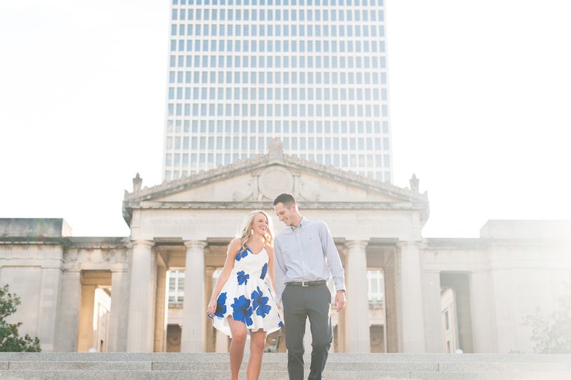 Alexa + Sheldon’s Downtown Nashville Capitol Engagement Session By Colby + Krys |  Engagements & Proposals
