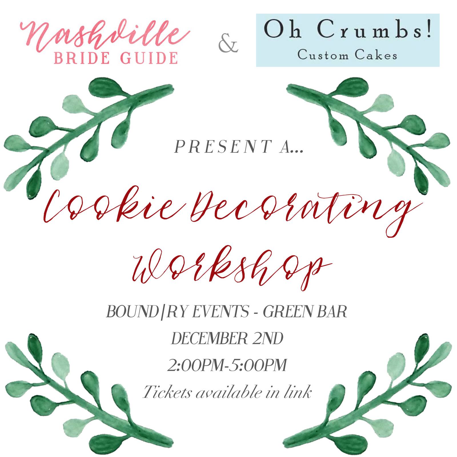Nashville Bride Guide + Oh Crumbs! Bakery Host Cookie Decorating Workshop for Brides |  Nashville
