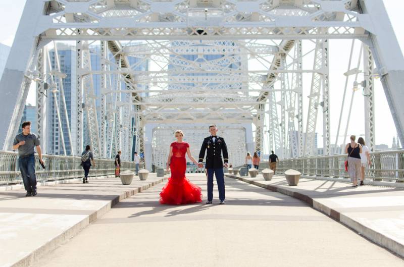 Drake + Lauren’s Downtown Anniversary Session for the Military Ball by Mandy Liz Photography |  Nashville Bachelorette Party & Bridal Shower