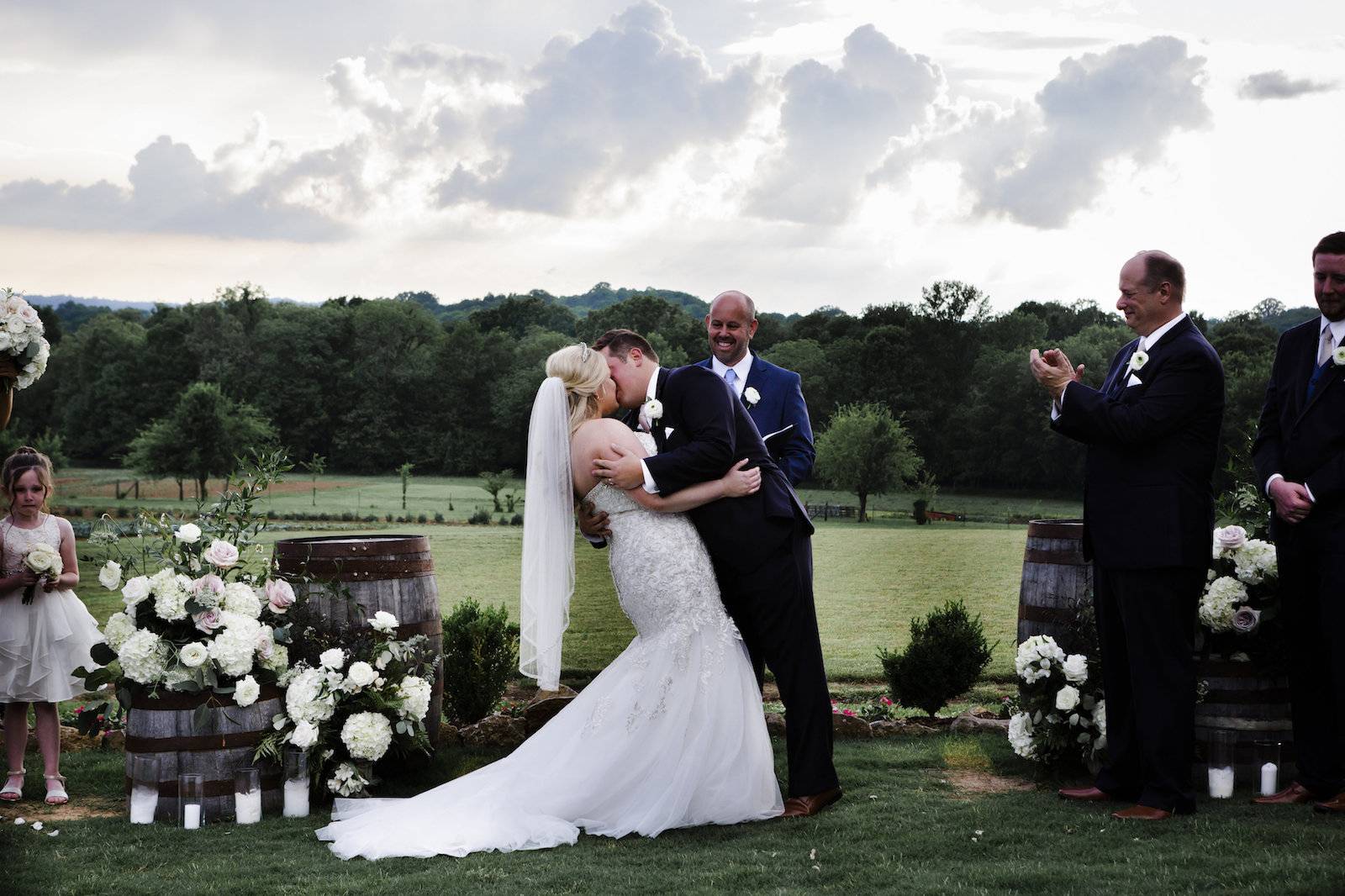 Renee + Zack’s Glam Barn Wedding at Allenbrooke Farms by Abigail Volkmann Photography |  Nashville