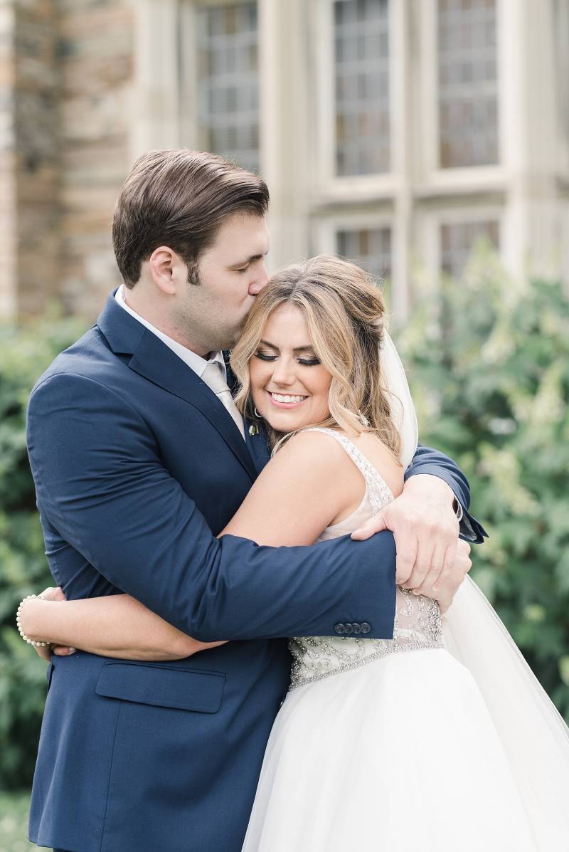Bride and groom first look: Bell Tower Wedding featured on Nashville Bride Guide