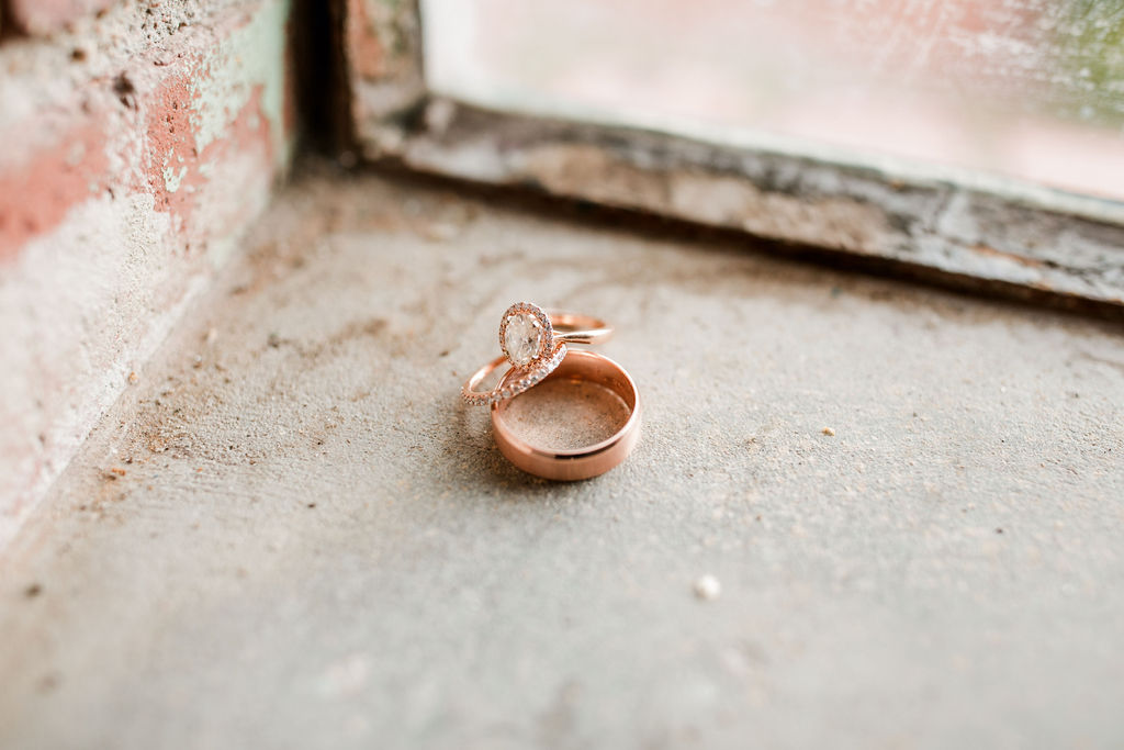 Wedding rings: Wedding at The Mill captured by John Myers Photography featured on Nashville Bride Guide