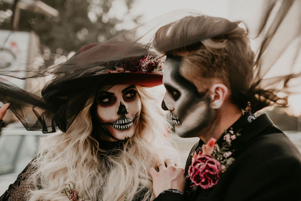 Skull wedding makeup inspiration