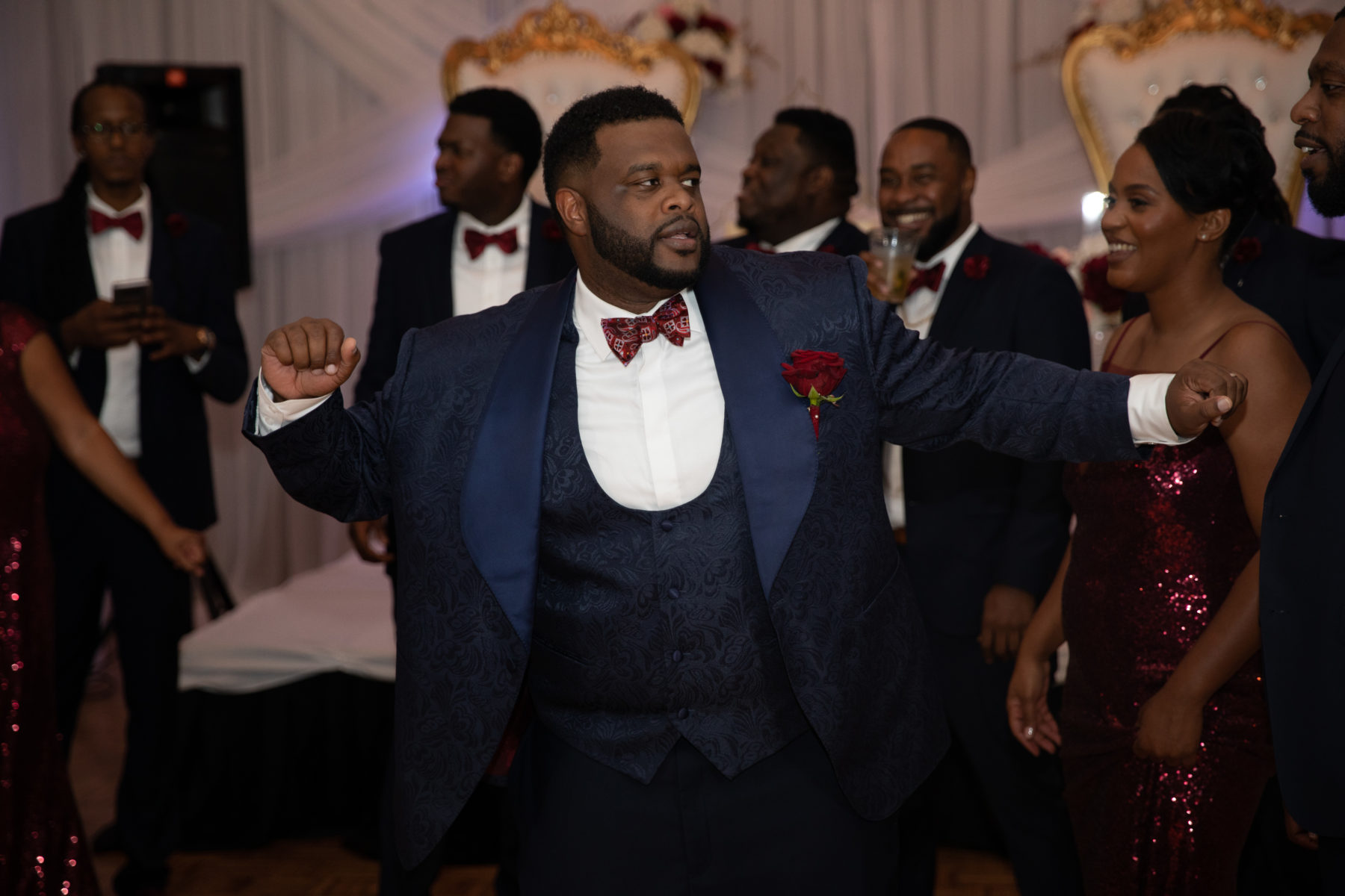 Groom dancing: Luxurious Stone Rivers Country Club Wedding featured on Nashville Bride Guide