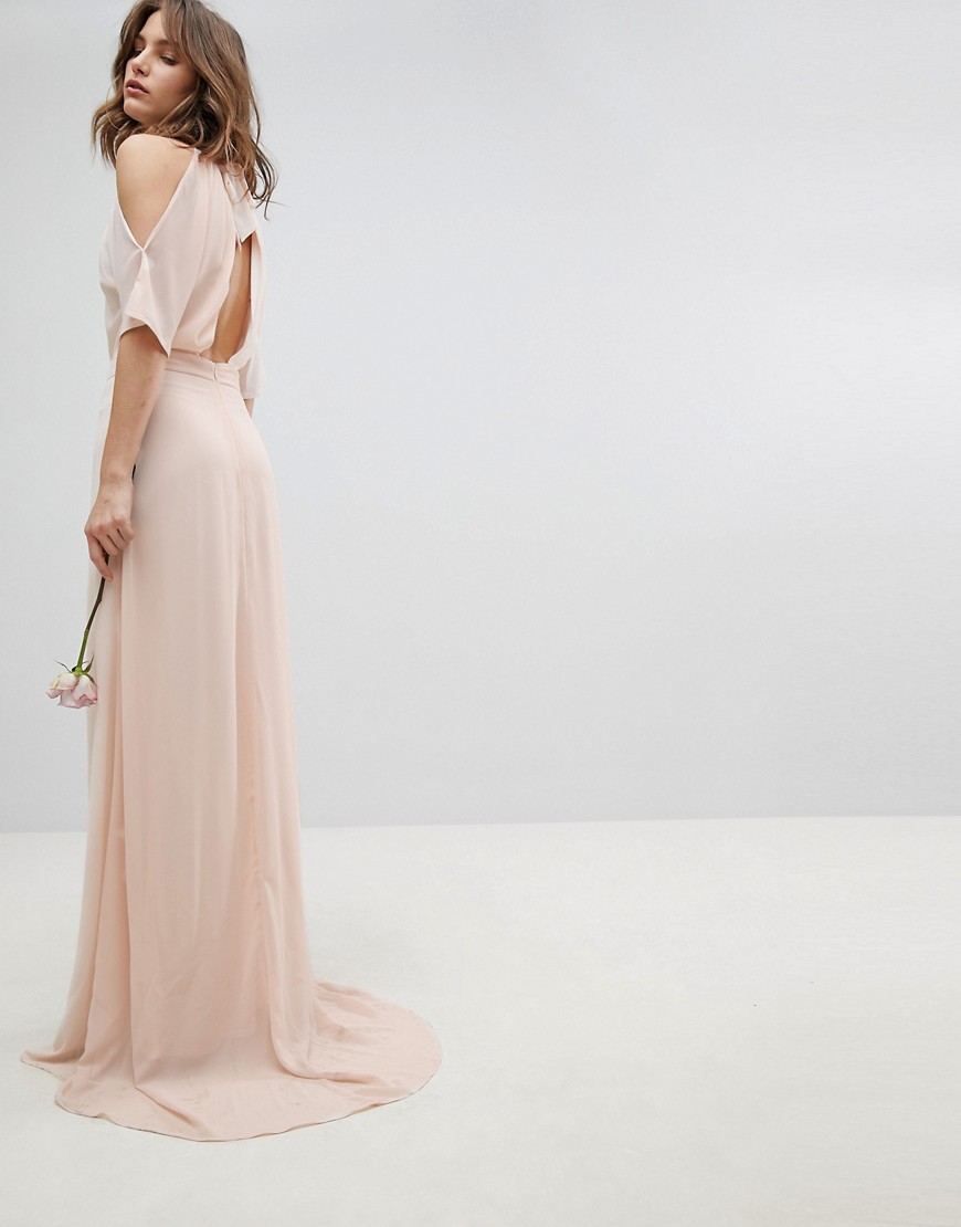pink fishtail bridesmaid dresses