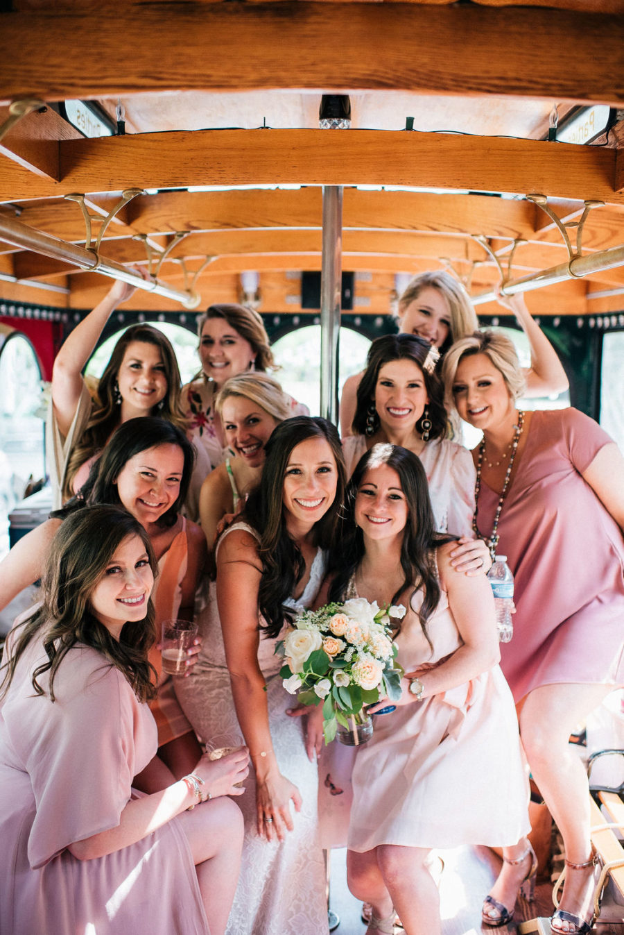 Pink bridesmaids dresses: Intimate Wedding Celebration by Details Nashville