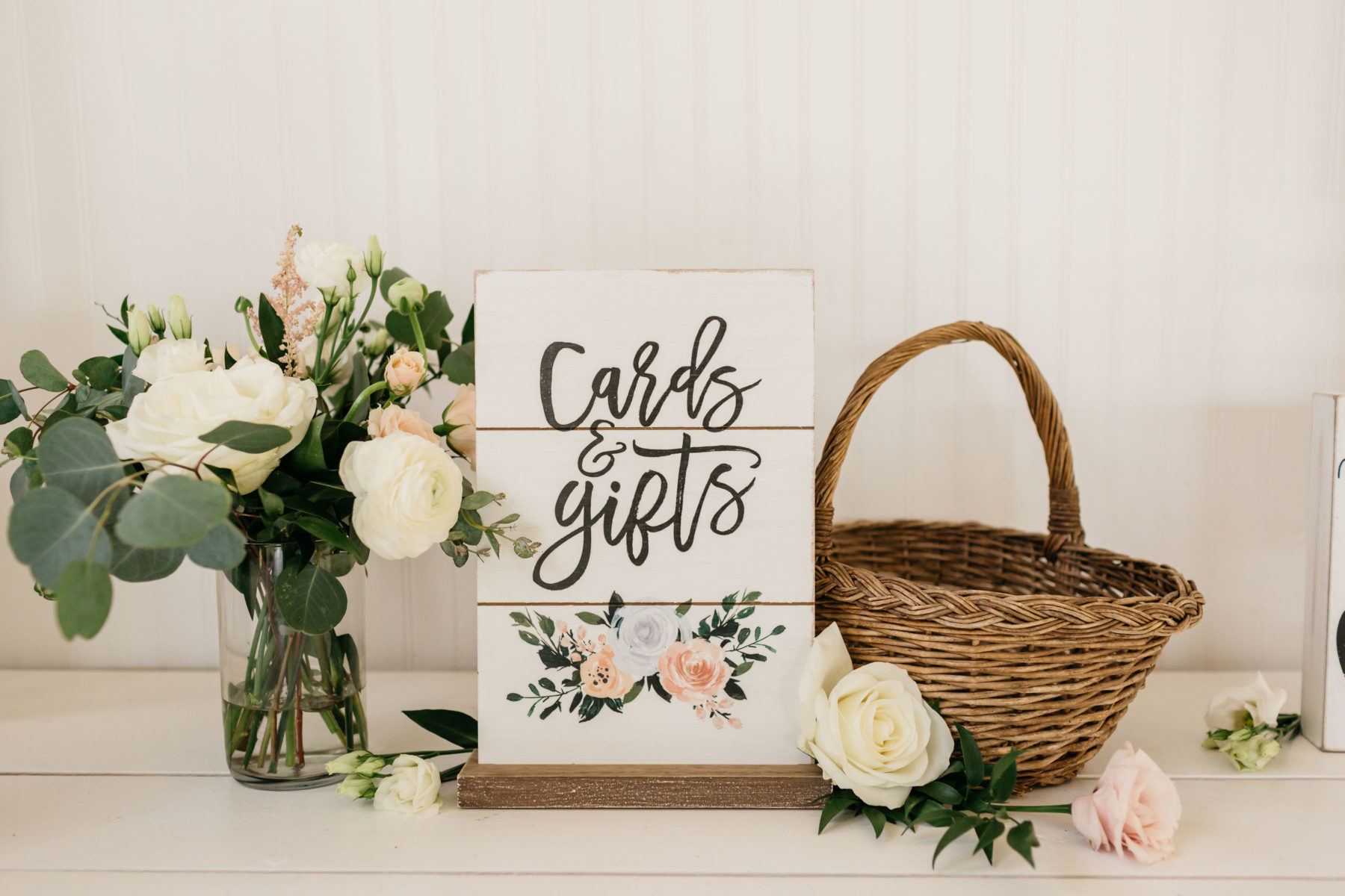 Wedding gift sign: Rustic Front Porch Farms wedding featured on Nashville Bride Guide