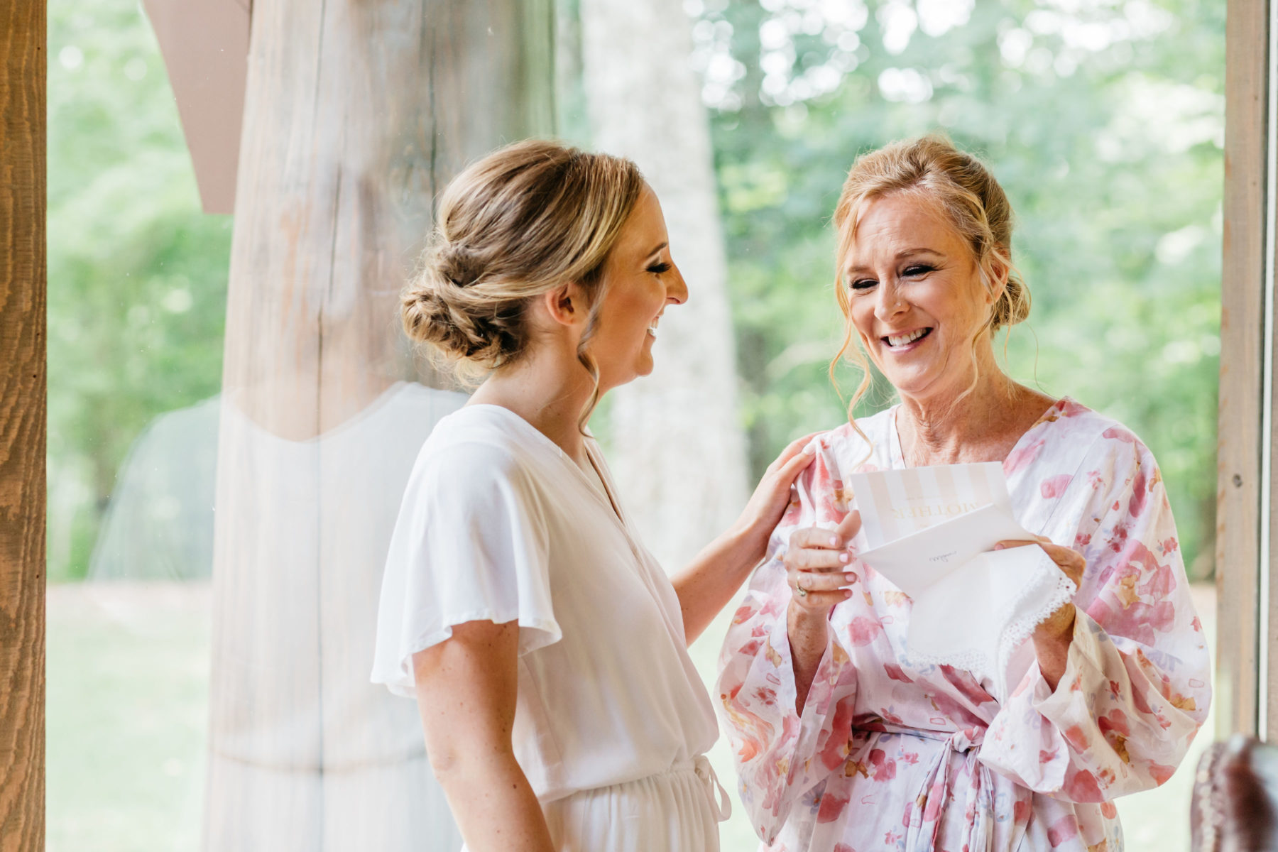 Mother/daughter wedding photos: Rustic Front Porch Farms wedding featured on Nashville Bride Guide