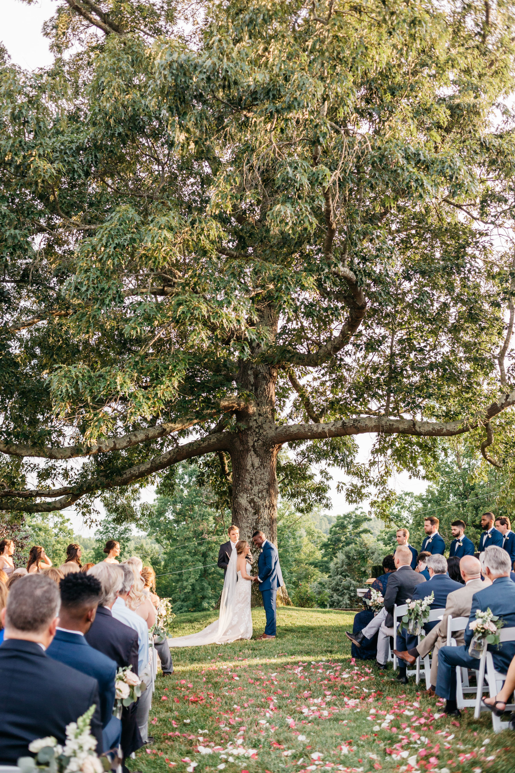 Outdoor wedding ceremony inspiration: Rustic Front Porch Farms wedding featured on Nashville Bride Guide