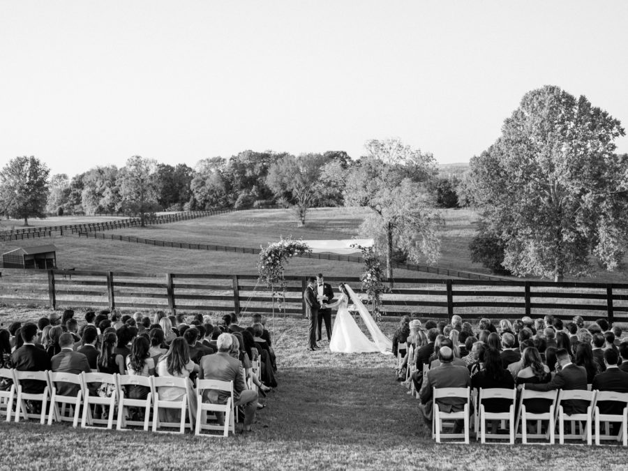 Outdoor farm fall wedding captured by Nathan Westerfield featured on Nashville Bride Guide