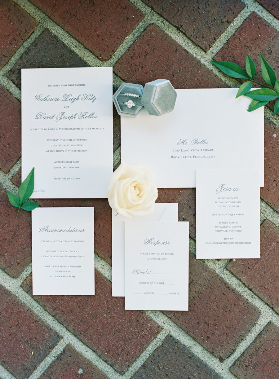 Minimalistic wedding invitation design