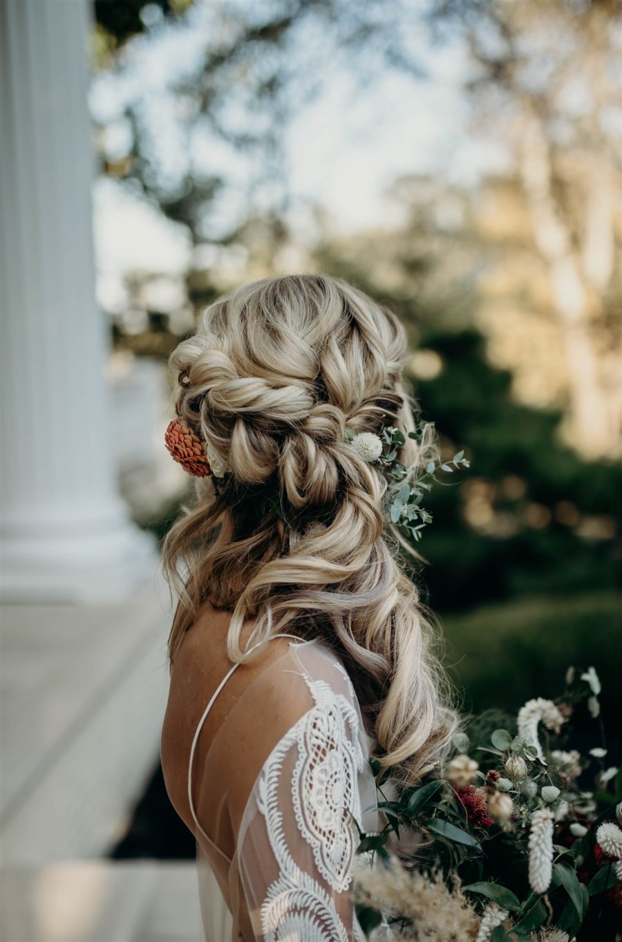 Boho bridal braid for Boho Winter Wedding Styled Shoot by Riley Gardner Photography featured on Nashville Bride Guide