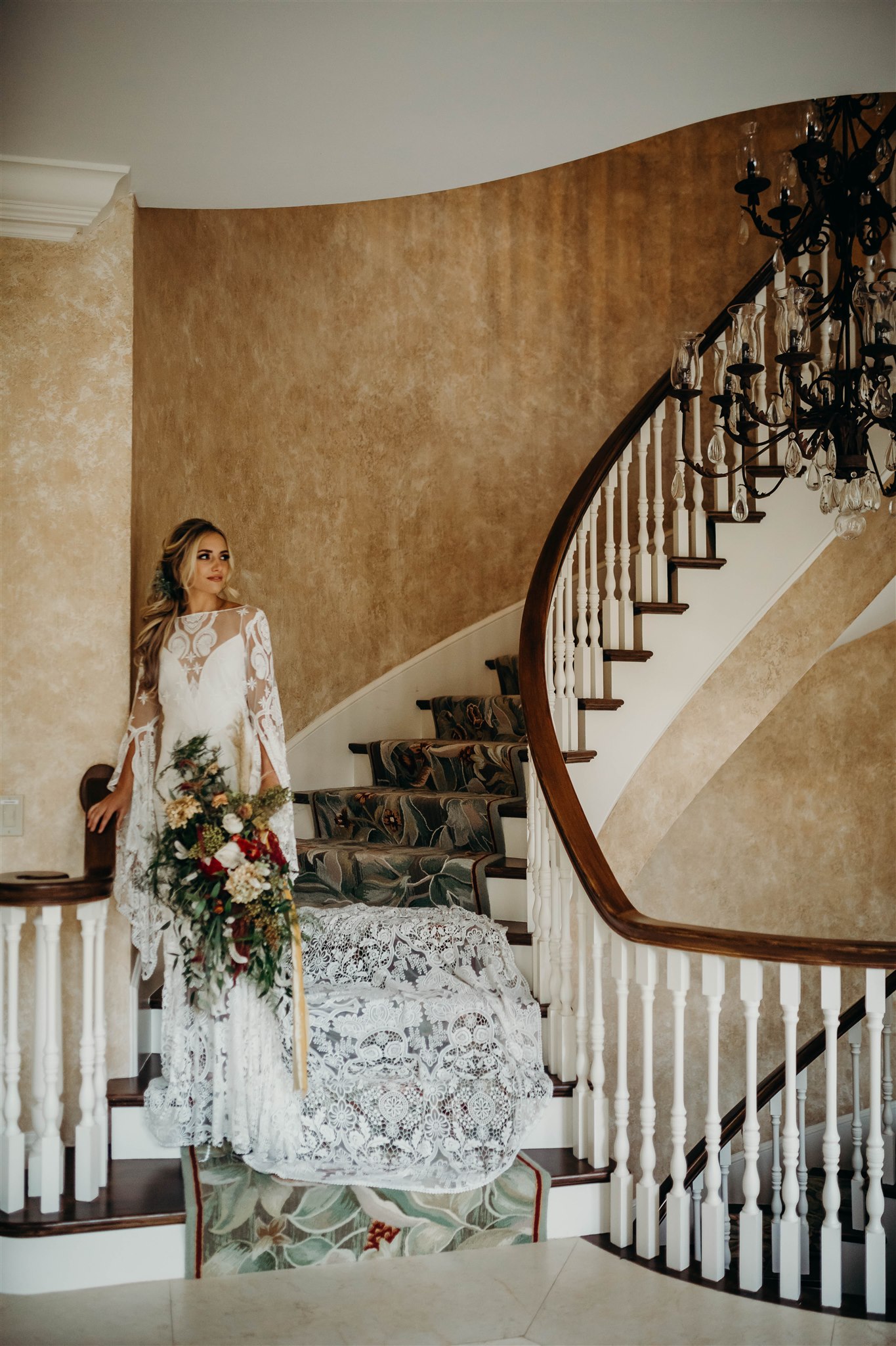 Boho Wedding Dress for Winter Wedding Styled Shoot featured on Nashville Bride Guide