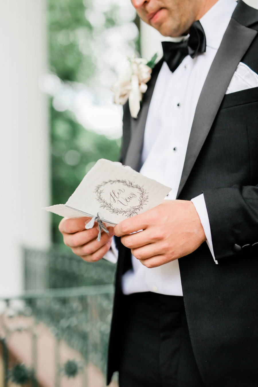 Wedding vow book design for elegant Nashville wedding