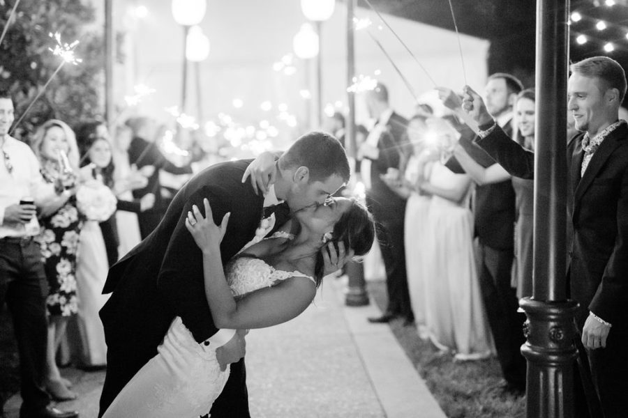 Black and white wedding photos captured by Maria Gloer Photography
