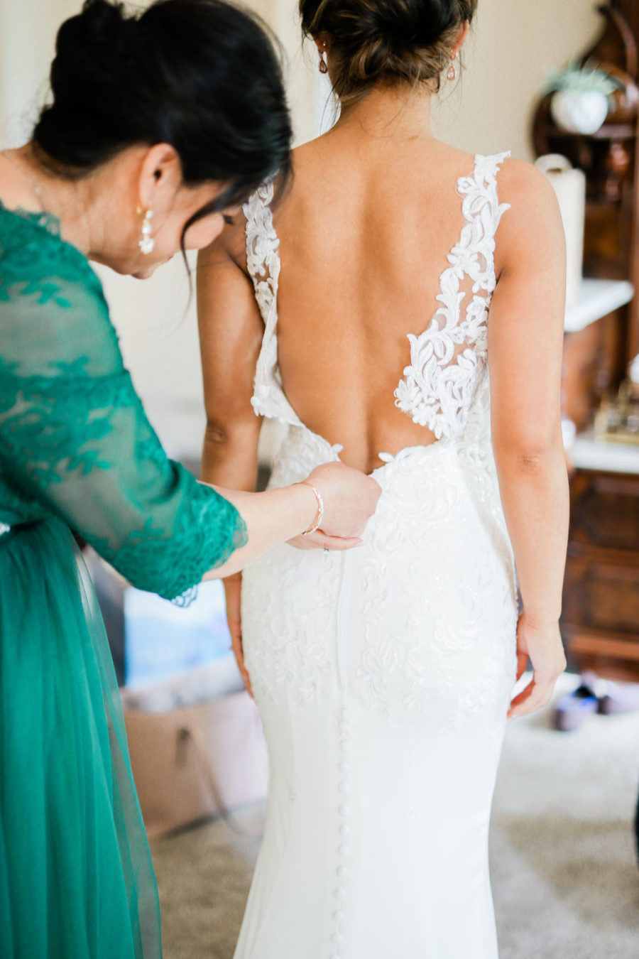 Lace wedding dress design captured by Maria Gloer Photography