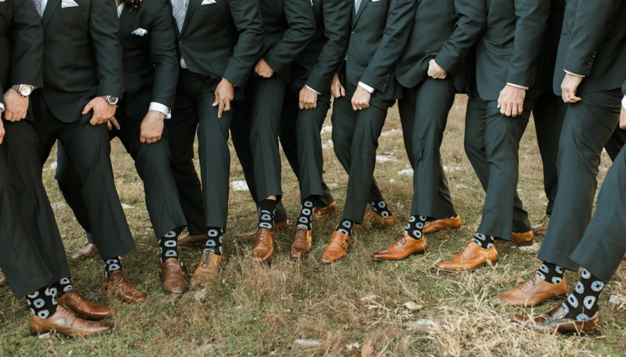 Groomsmen Socks: Upscale Marble Graystone Quarry Wedding featured on Nashville Bride Guide