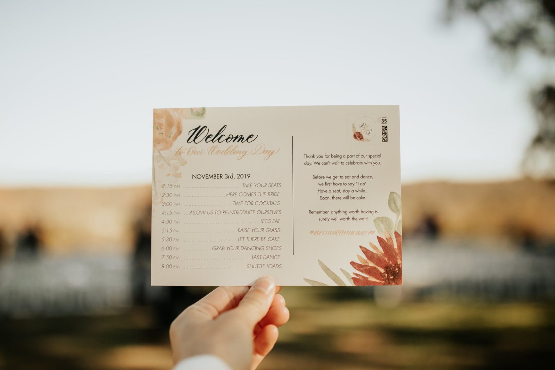 Wedding Program Design: Simply Rustic Front Porch Farms wedding featured on Nashville Bride Guide