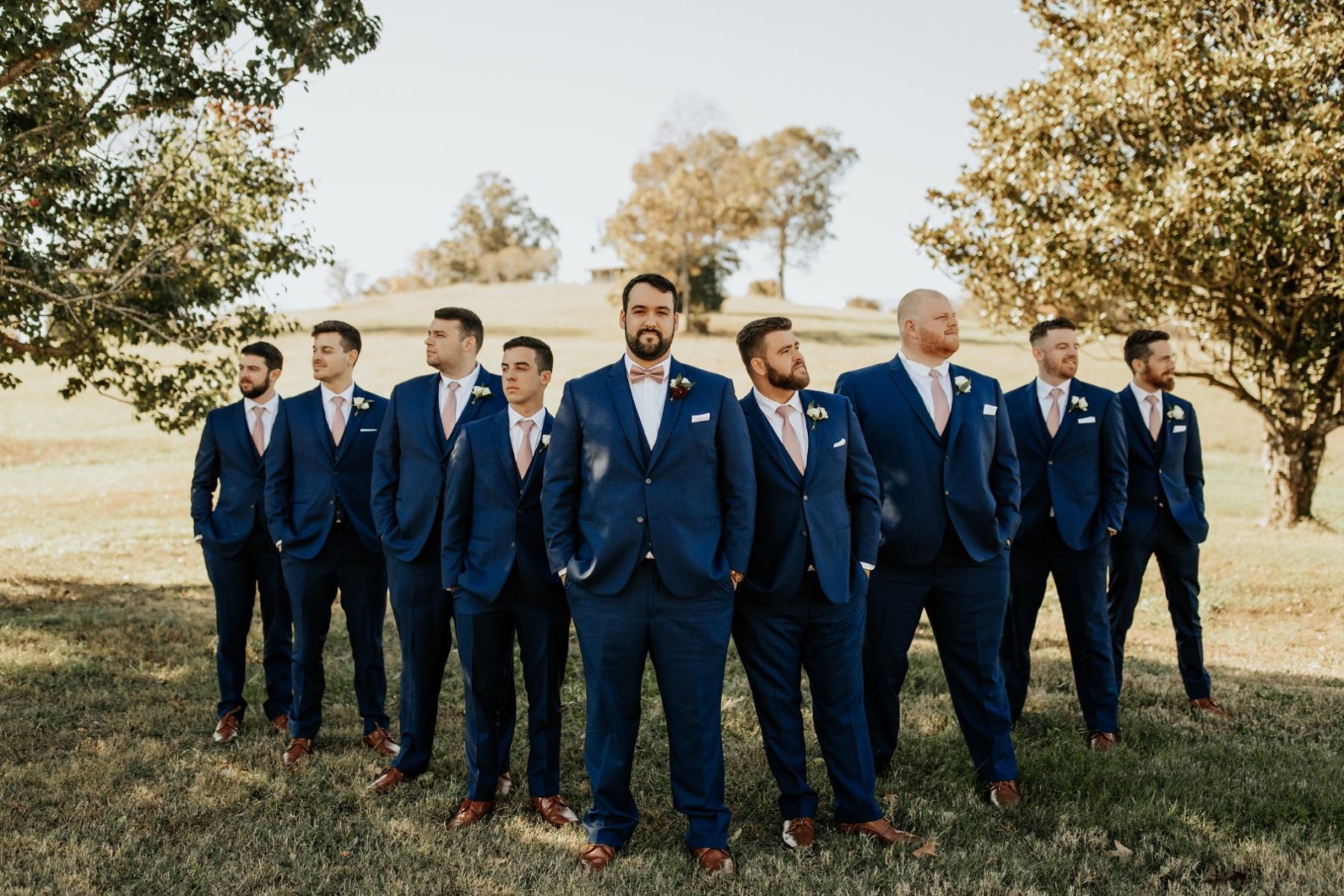Navy Blue Tuxedo: Simply Rustic Front Porch Farms wedding featured on Nashville Bride Guide