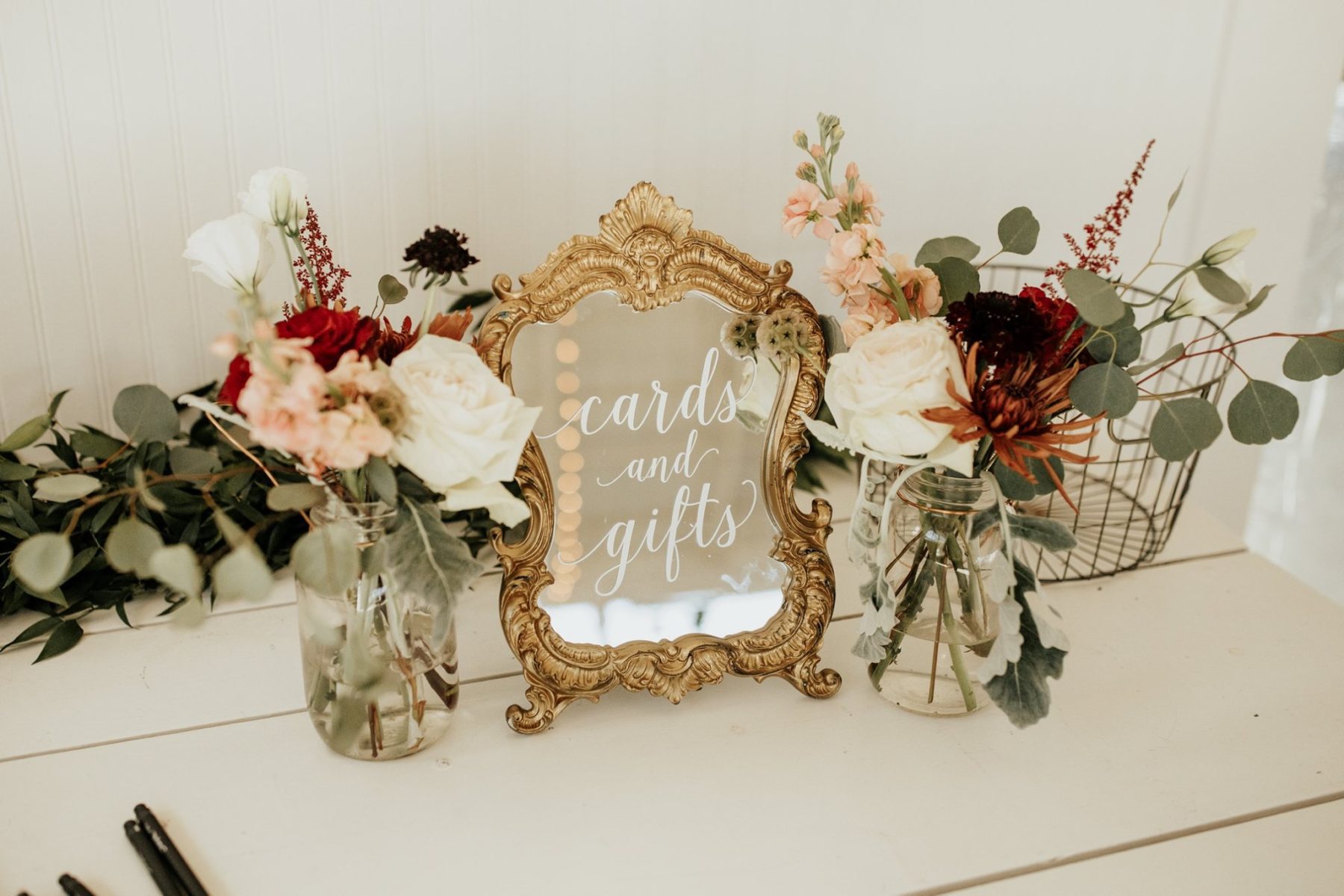 Mirror wedding sign: Simply Rustic Front Porch Farms wedding featured on Nashville Bride Guide
