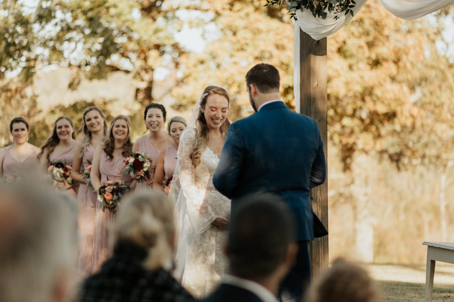 Outdoor wedding ceremony: Rustic Nashville Wedding featured on Nashville Bride Guide