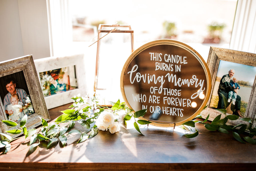 Handwritten In Memory Of Wedding Sign: Beautiful Graystone Quarry Wedding featured on Nashville Bride Guide!