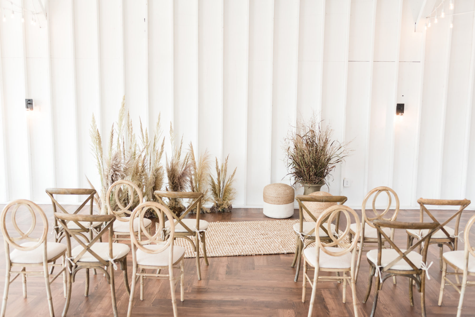 Pampas Grass Wedding Ceremony Decor: Organic Eco-Friendly Wedding Styled Shoot featured on Nashville Bride Guide