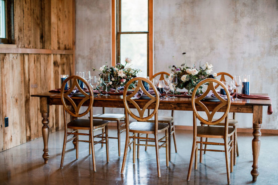 Modern barn wedding inspiration: Moody Spring Styled Shoot and Cedarmont Farm featured on Nashville Bride Guide