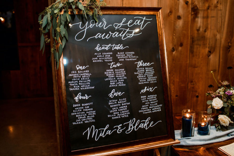 Wedding seating chart display: Spring Wedding Inspiration captured by John Myers Photography featured on Nashville Bride Guide