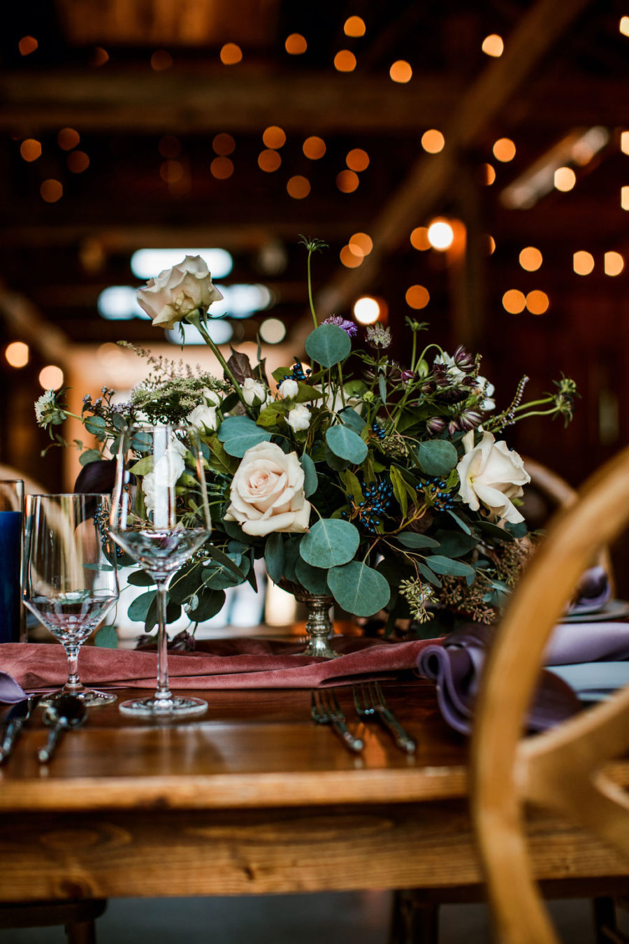 Greenery wedding centerpieces: Moody Spring Styled Shoot and Cedarmont Farm featured on Nashville Bride Guide