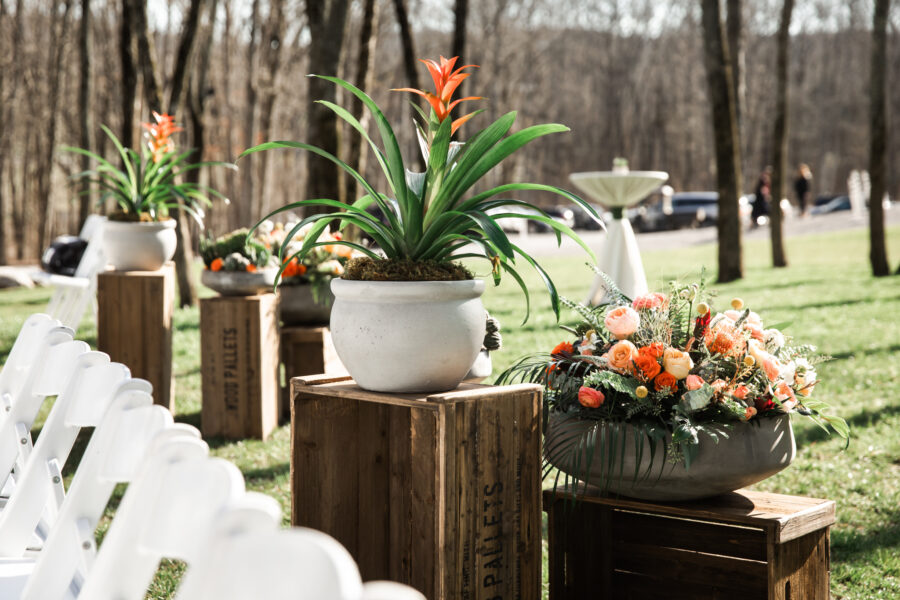 Wedding ceremony flowers decor: Western Inspired Wedding by Laurie D'Anne Events featured on Nashville Bride Guide