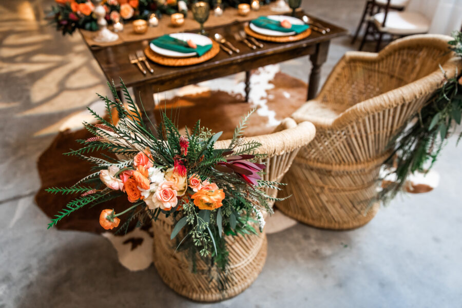 Wedding sweetheart table inspiration; Western Inspired Wedding by Laurie D'Anne Events featured on Nashville Bride Guide