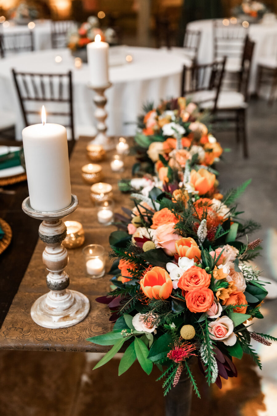 Floral wedding centerpieces: Western Inspired Wedding by Laurie D'Anne Events featured on Nashville Bride Guide