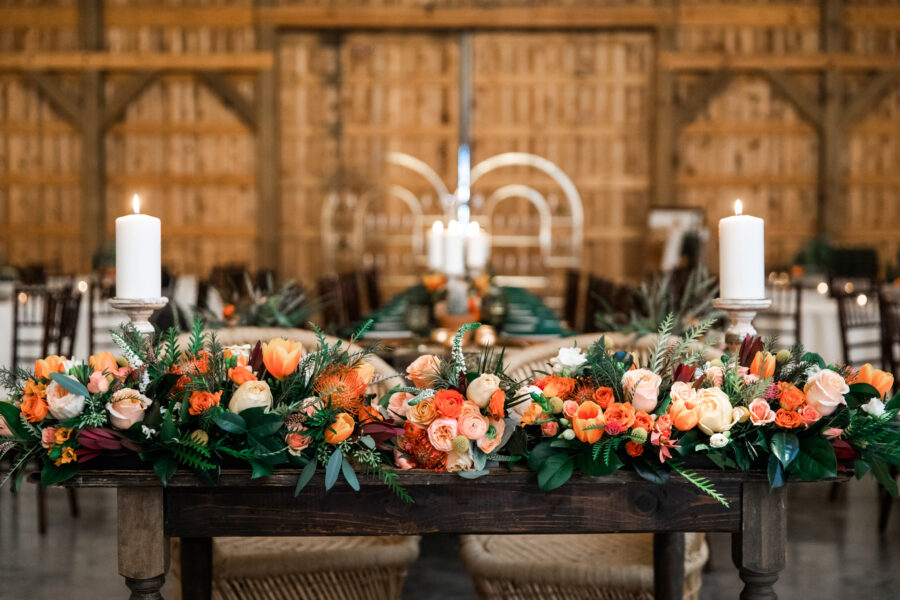 Wedding sweetheart table: Western Inspired Wedding by Laurie D'Anne Events featured on Nashville Bride Guide