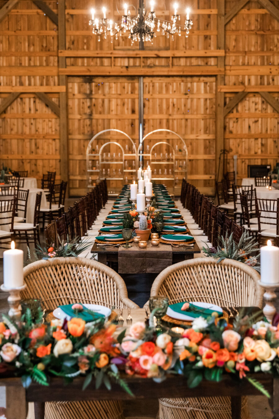 Wedding reception decor: Western Inspired Wedding by Laurie D'Anne Events featured on Nashville Bride Guide