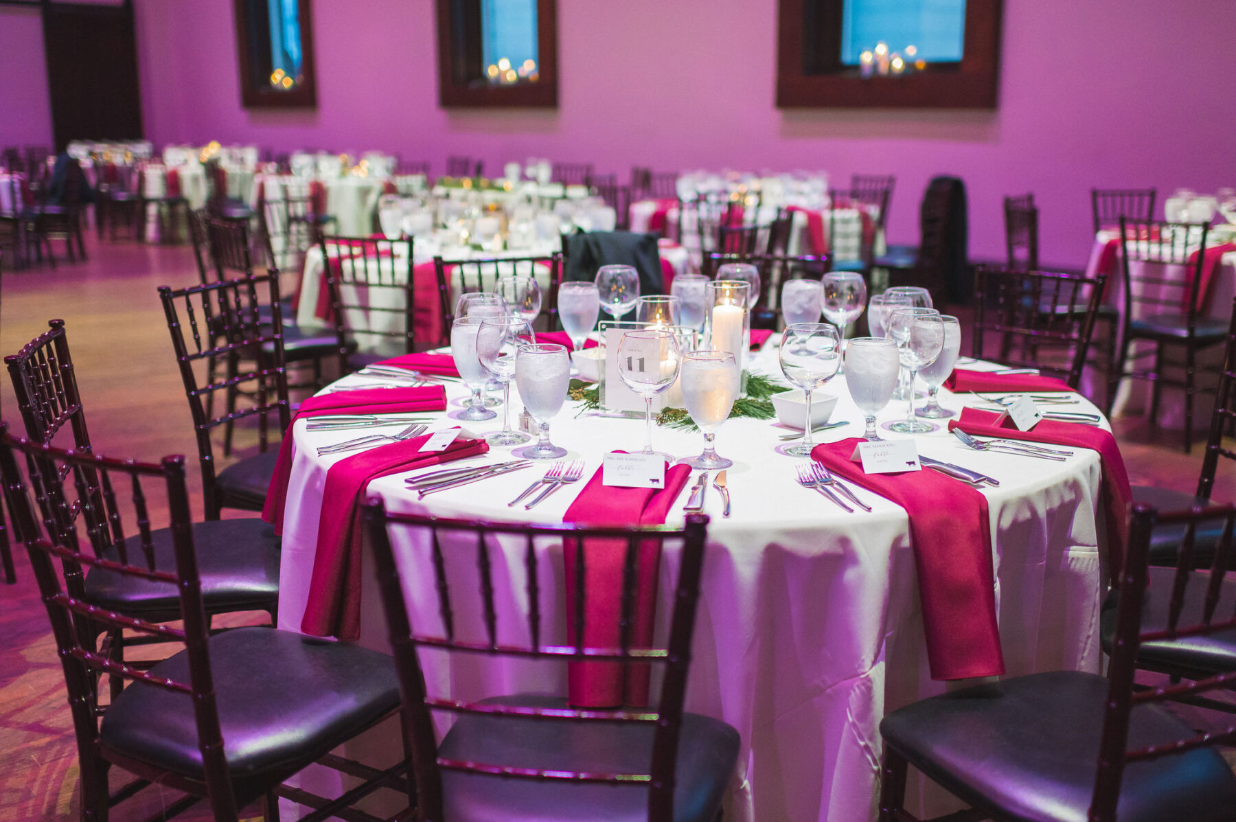 Wedding reception at The Bell Tower: Classic Winter Wedding by Details Nashville