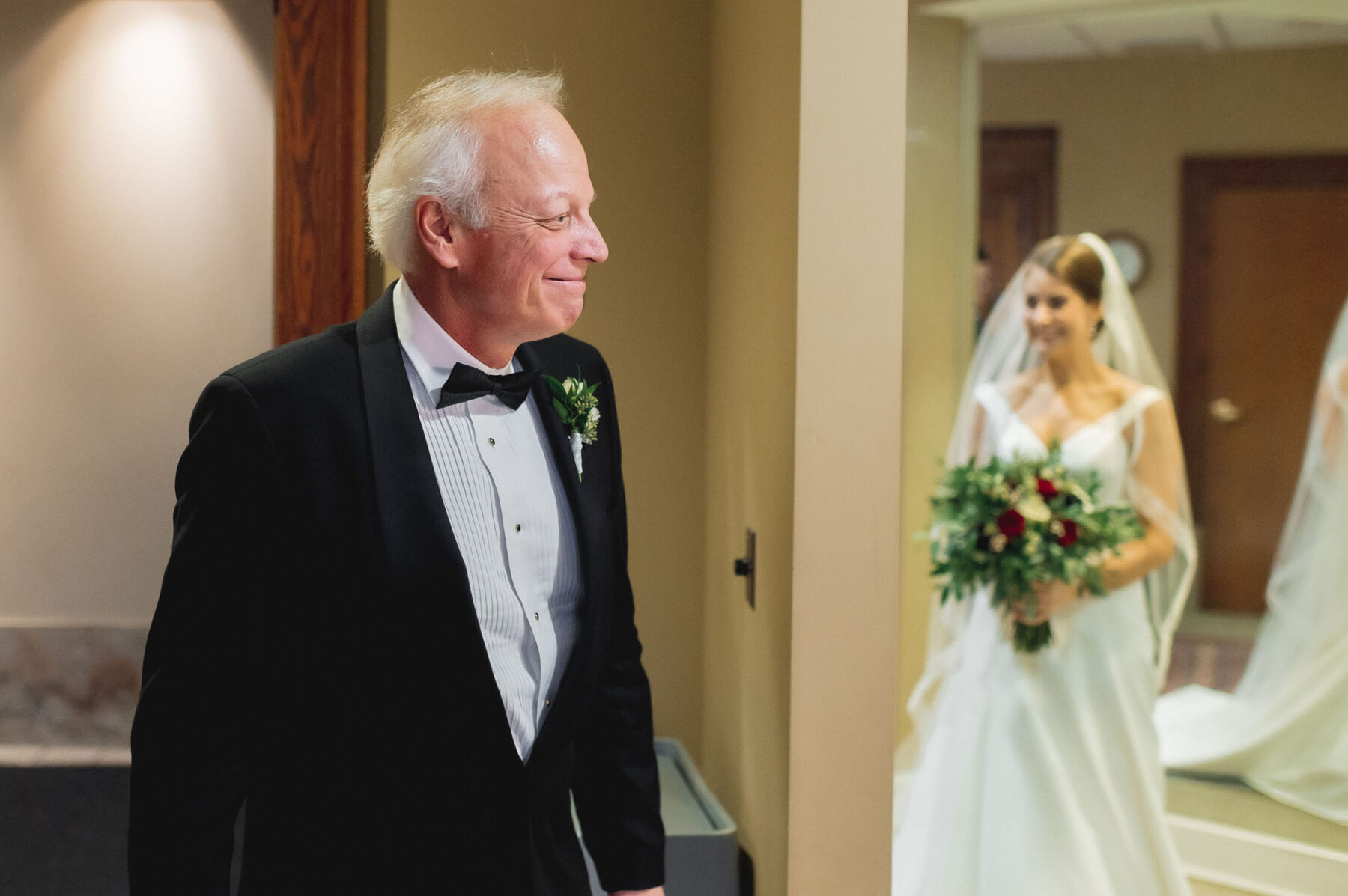 Father daughter first look: Classic Winter Wedding by Details Nashville
