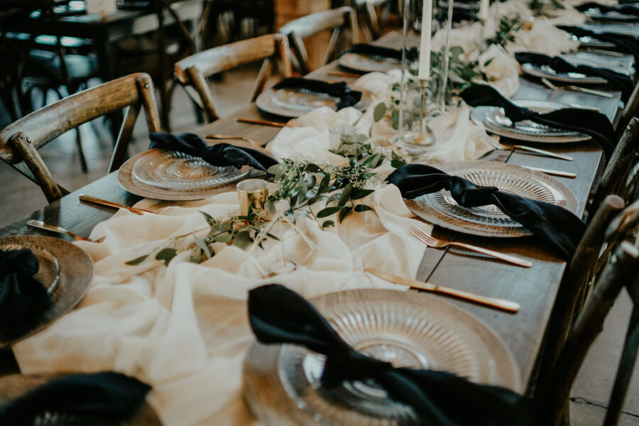 Wedding table decor: Boho Barn Wedding by Melissa Marie Floral Designs