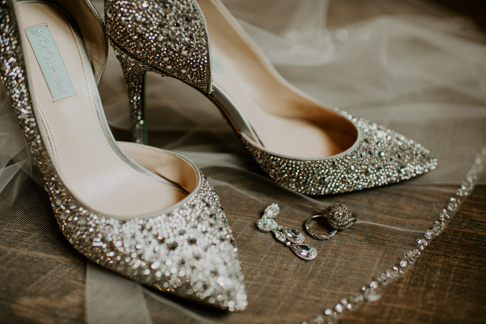 Embellished bridal shoes: Romantic Nashville Wedding at The Bedford featured on Nashville Bride Guide