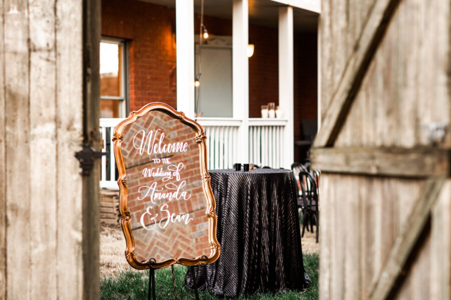 Wedding welcome sign: Nashville Wish Upon a Wedding captured by Nyk + Cali Photography featured on Nashville Bride Guide