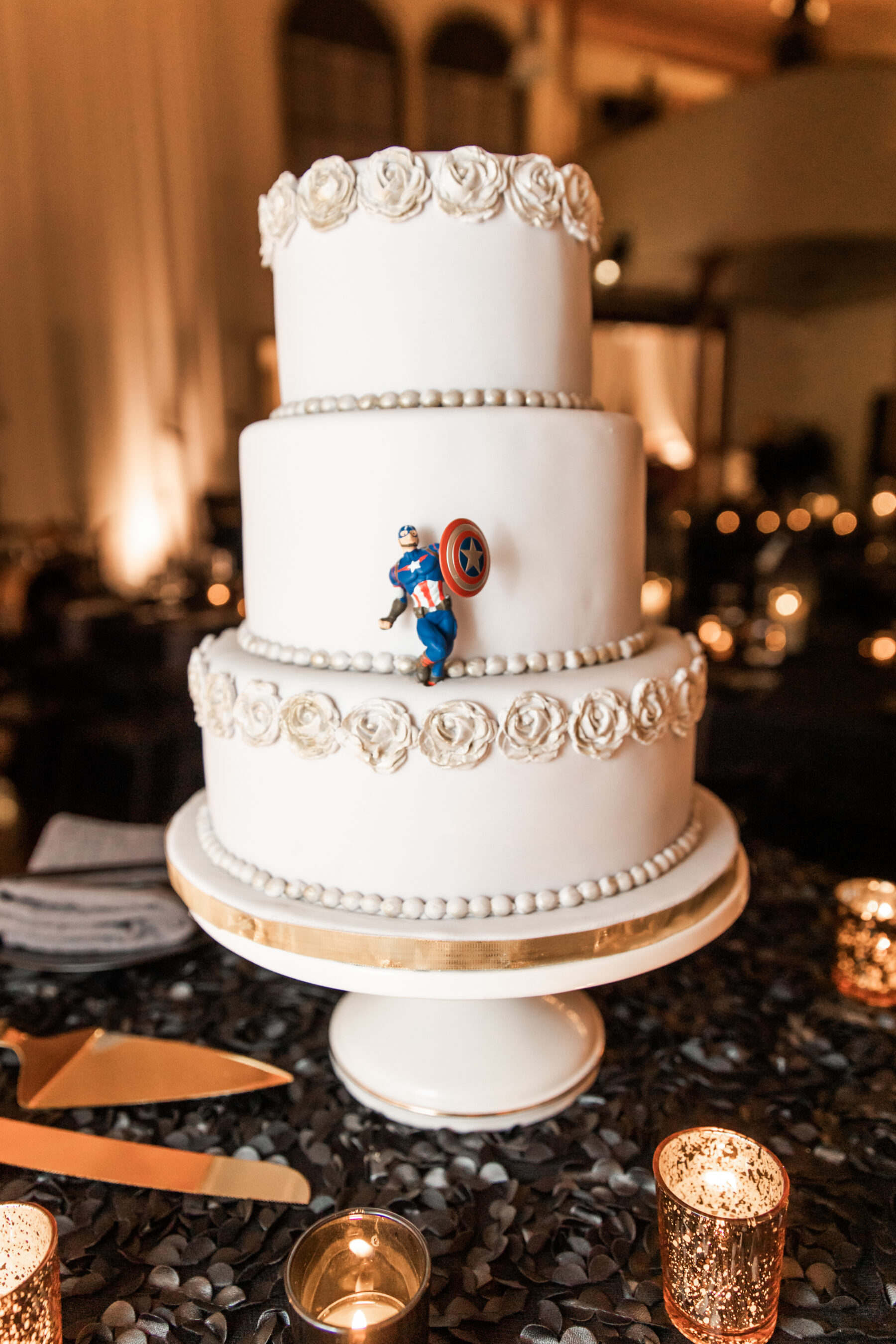 Winter wedding cake design: Nashville Wish Upon a Wedding captured by Nyk + Cali Photography featured on Nashville Bride Guide