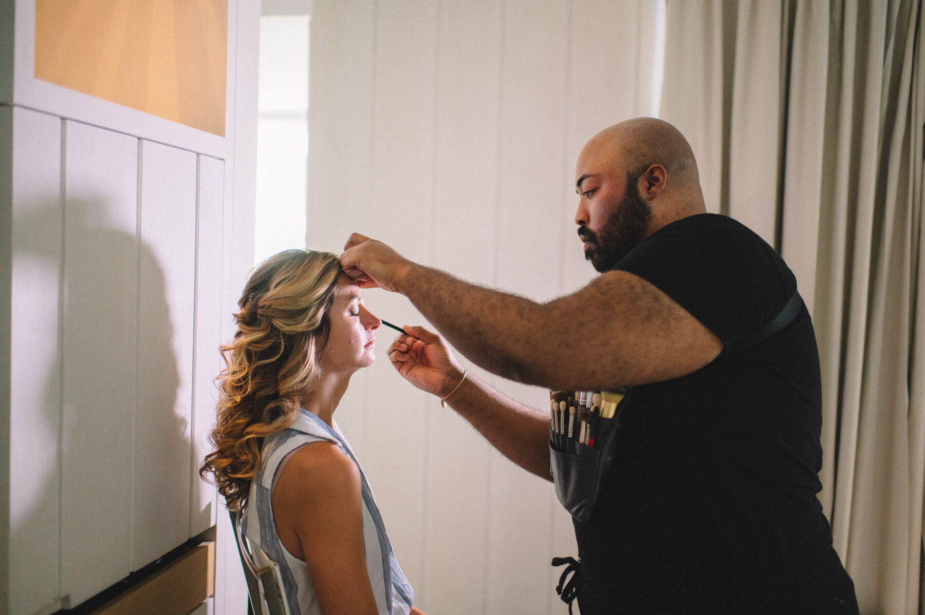 Wedidng hair and makeup: Intimate Caribbean Wedding by Details Nashville featured on Nashville Bride Guide