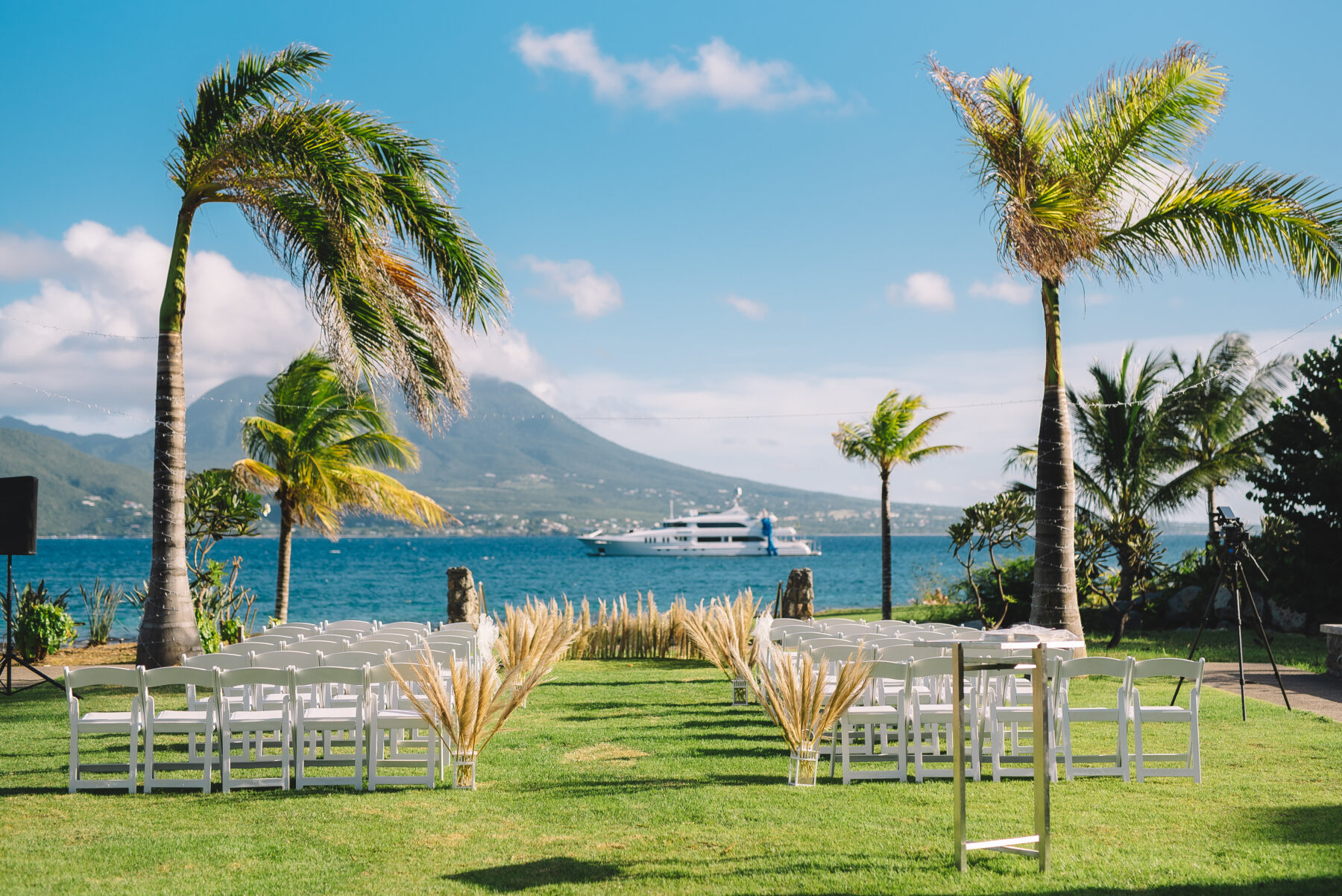 Tropical beach wedding ceremony: Intimate Caribbean Wedding by Details Nashville featured on Nashville Bride Guide