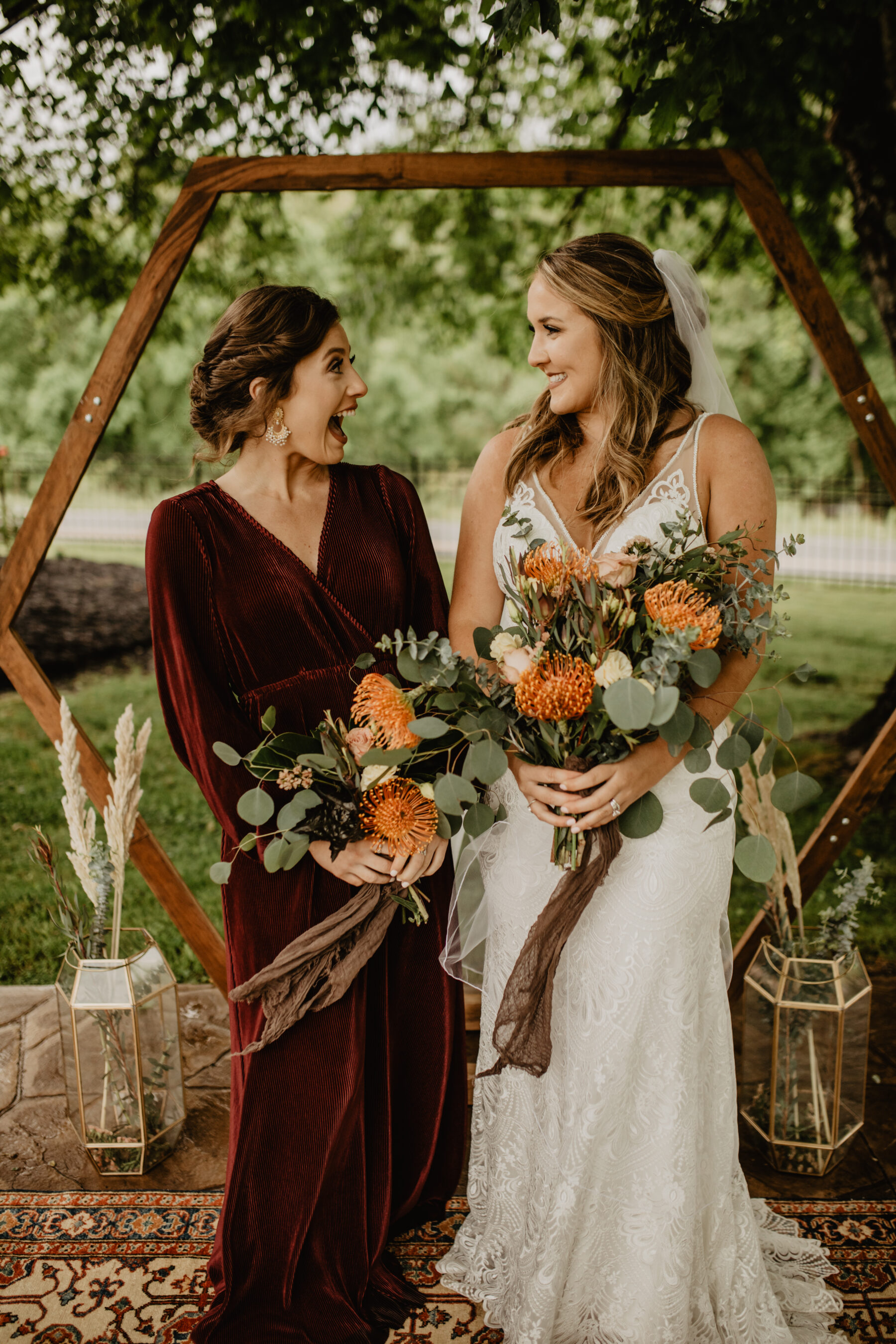 Velvet bridesmaids dress: Stunning Fall Styled Shoot at Promise Manor featured on Nashville Bride Guide