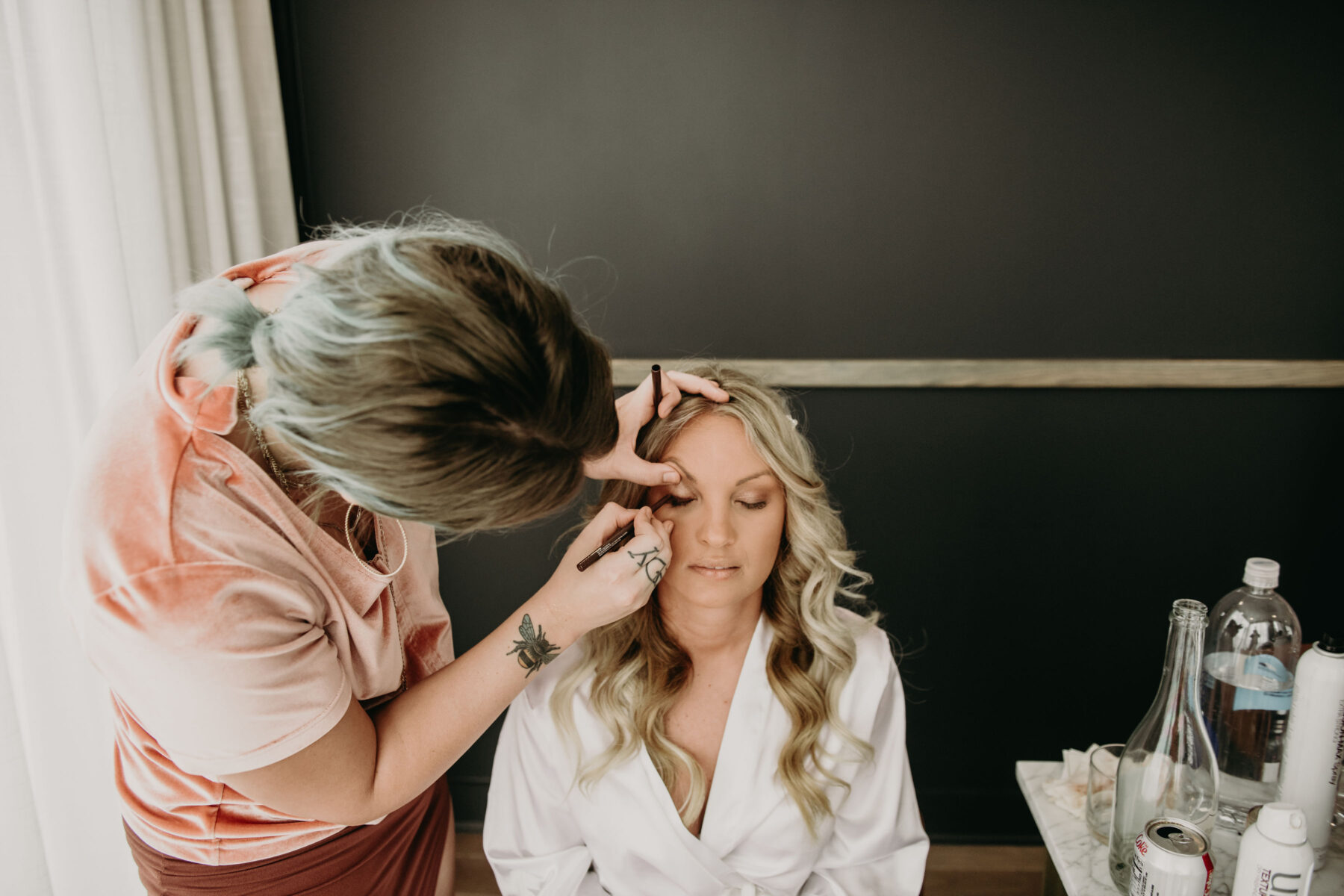 Wedding hair and makeup: Summer Tennessee Wedding at Noelle from Jayde J. Smith Events featured on Nashville Bride Guide