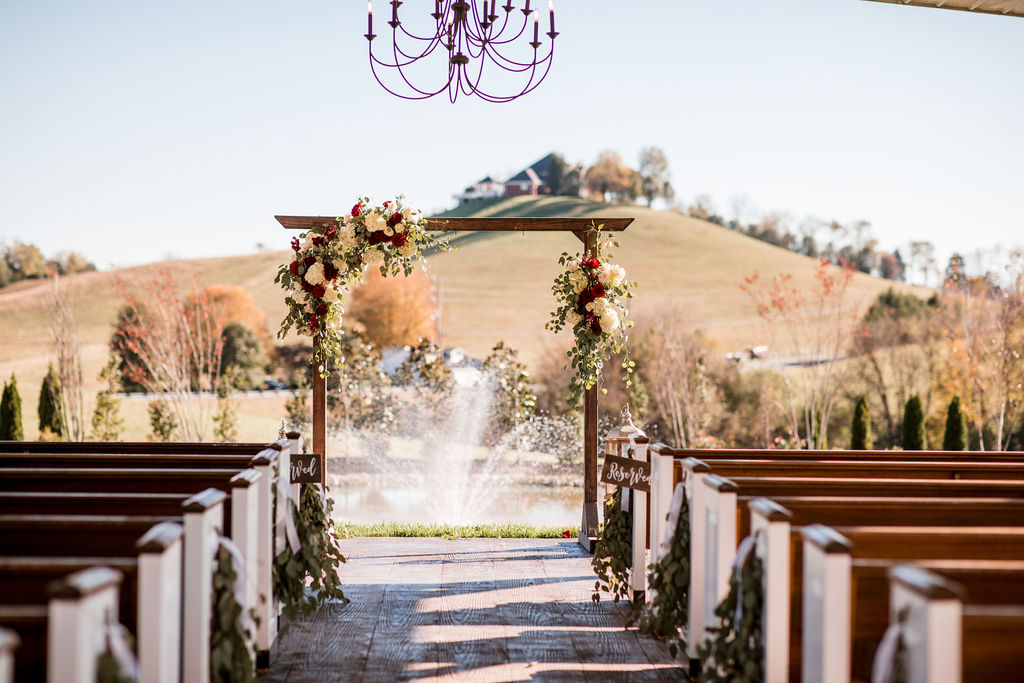 Outdoor wedding ceremony inspiration: Intimate Barn Wedding from John Myers Photography