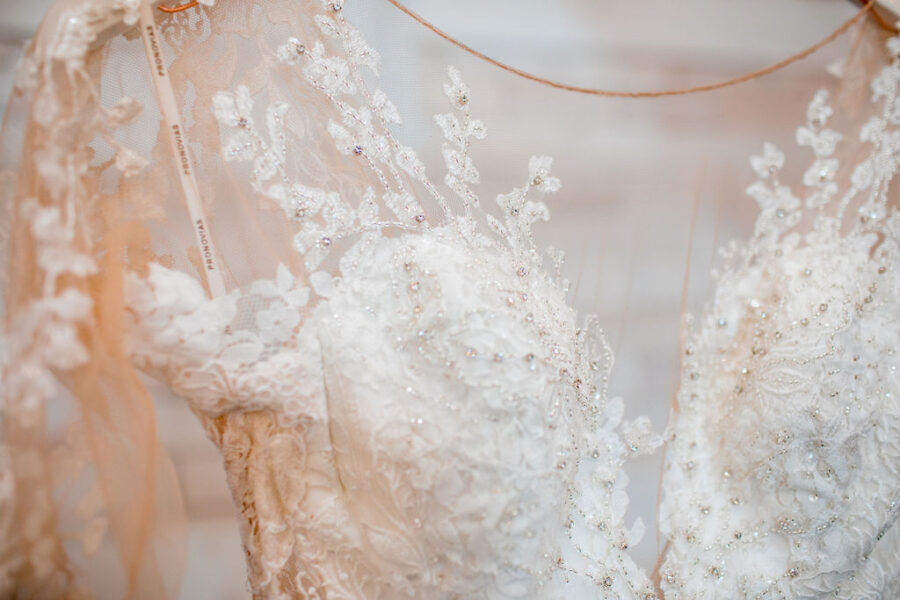Lace Wedding Dress Inspiration: Intimate Barn Wedding from John Myers Photography